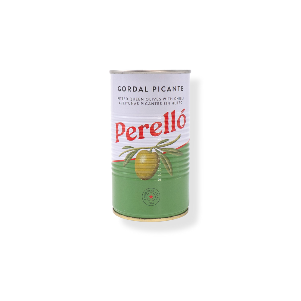 Perello Gordal Picante - Pitted Queen Olives With Chilli - 350G